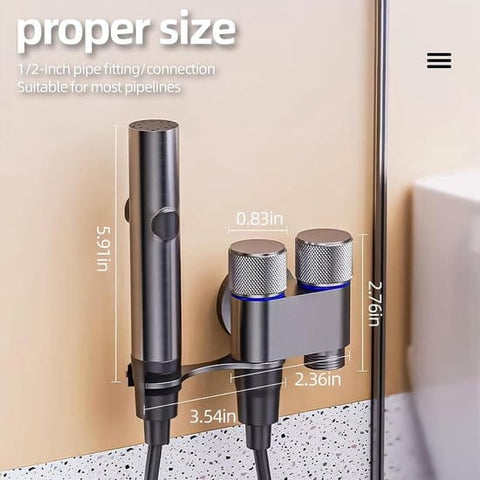 Darrahopens Home & Garden > Bathroom Accessories > Shower Accessories Hand Shower for Toilet & Cleaning - Adjustable Water Pressure & Universal Mounting - For Bathroom, Pets & Plants