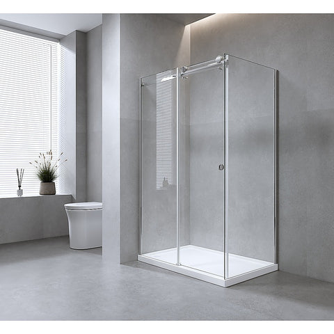 Darrahopens Home & Garden > Bathroom Accessories > Shower Accessories Hardware Accessories for Frameless Glass Sliding Door Shower Screen in Black