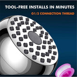 Darrahopens Home & Garden > Bathroom Accessories > Shower Accessories High Pressure Shower Heads, 2 PCS Showerheads 3 Inches with 360 Rotation and Nozzles for Strong Spray Relaxing and Comfortable Shower