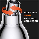 Darrahopens Home & Garden > Bathroom Accessories > Shower Accessories High Pressure Shower Heads, 2 PCS Showerheads 3 Inches with 360 Rotation and Nozzles for Strong Spray Relaxing and Comfortable Shower