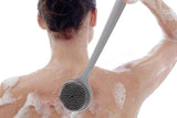Darrahopens Home & Garden > Bathroom Accessories > Shower Accessories Long Handle Bath Shower Brush Back Scrubber Back Scrubber for Shower Bath Body Brush with Long Handle for Men and Women -Gray