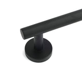 Darrahopens Home & Garden > Bathroom Accessories > Shower Accessories Matt Black 600mm Long Single Towel Rack Rail Holder Stainless Steel Hanger Bar