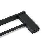 Darrahopens Home & Garden > Bathroom Accessories > Shower Accessories Matt Black Cubic Square 600mm Double Towel Rail Rack Hanger Holder Bar Wall Kit