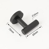 Darrahopens Home & Garden > Bathroom Accessories > Shower Accessories Matt Black Robe Hook Hanger Organizer Bathroom Wall Mounted Kit Stainless Steel