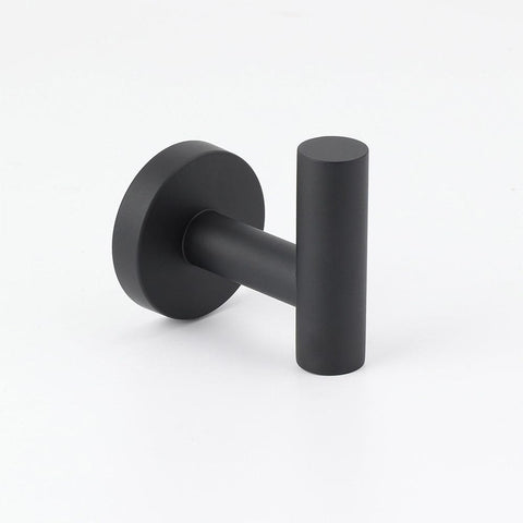 Darrahopens Home & Garden > Bathroom Accessories > Shower Accessories Matt Black Robe Hook Hanger Organizer Bathroom Wall Mounted Kit Stainless Steel