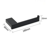 Darrahopens Home & Garden > Bathroom Accessories > Shower Accessories Matt Black Square Cubic Toilet Paper Roll Tissue Roll Holder Rack Wall Hook Kit