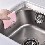 Darrahopens Home & Garden > Bathroom Accessories > Shower Accessories Non perforated stainless steel sink sponge rack - kitchen and bathroom self-adhesive drying rack (9pcs) In Australia - Darrahopens