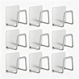 Darrahopens Home & Garden > Bathroom Accessories > Shower Accessories Non perforated stainless steel sink sponge rack - kitchen and bathroom self-adhesive drying rack (9pcs) In Australia - Darrahopens