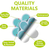 Darrahopens Home & Garden > Bathroom Accessories > Shower Accessories Pack Of 10 Waterproof Non-Slip Shower Stickers With Premium Scraper (Flower Design, Size 9.5 X 9.5 Cm)