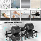 Darrahopens Home & Garden > Bathroom Accessories > Shower Accessories Perforation Free Bathroom Shelf Space Saving Storage Rack Organizer for Home Use