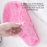 Darrahopens Home & Garden > Bathroom Accessories > Shower Accessories Pink 3-piece set  (2-Pack Silicone Foot & Back Scrubber Mat with Suction Cups + 1 Premium Lace Bath Loofah Sponge Set) - Non-Slip Foot Massager & Exfoliating Shower Set