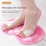 Darrahopens Home & Garden > Bathroom Accessories > Shower Accessories Pink 3-piece set  (2-Pack Silicone Foot & Back Scrubber Mat with Suction Cups + 1 Premium Lace Bath Loofah Sponge Set) - Non-Slip Foot Massager & Exfoliating Shower Set