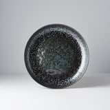 Darrahopens Home & Garden > Bathroom Accessories > Shower Accessories Plate High Rim 22cm Black Pearl Glaze