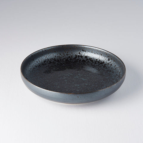 Darrahopens Home & Garden > Bathroom Accessories > Shower Accessories Plate High Rim 22cm Black Pearl Glaze