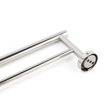 Darrahopens Home & Garden > Bathroom Accessories > Shower Accessories Polished Chrome 600mm Double Towel Rack Holder Stainless Steel Hanger Rail Kit