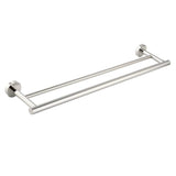 Darrahopens Home & Garden > Bathroom Accessories > Shower Accessories Polished Chrome 600mm Double Towel Rack Holder Stainless Steel Hanger Rail Kit