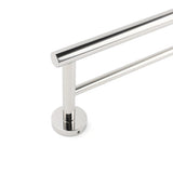 Darrahopens Home & Garden > Bathroom Accessories > Shower Accessories Polished Chrome 600mm Double Towel Rack Holder Stainless Steel Hanger Rail Kit