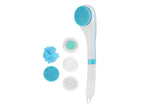 Darrahopens Home & Garden > Bathroom Accessories > Shower Accessories Rechargeable Body Brush Kit with Long Handle -Blue