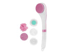 Darrahopens Home & Garden > Bathroom Accessories > Shower Accessories Rechargeable Body Brush Kit with Long Handle -Pink
