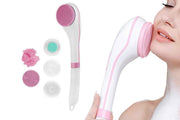 Darrahopens Home & Garden > Bathroom Accessories > Shower Accessories Rechargeable Body Brush Kit with Long Handle -Pink