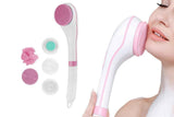 Darrahopens Home & Garden > Bathroom Accessories > Shower Accessories Rechargeable Body Brush Kit with Long Handle -Pink