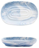 Darrahopens Home & Garden > Bathroom Accessories > Shower Accessories Soap dish - Ceramic soap dish - Non-slip marble soap dish - Bathroom soap holder - Suitable for bathroom, shower, kitchen and travel - Blue