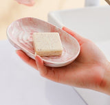 Darrahopens Home & Garden > Bathroom Accessories > Shower Accessories Soap Dish - Ceramic Soap Dish - Non-slip Marble Soap Dish - Bathroom Soap Holder - Suitable for Bathroom, Shower, Kitchen, and Travel - Pink