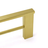 Darrahopens Home & Garden > Bathroom Accessories > Shower Accessories Square SUS Double Towel Rail Rack 600mm Brushed Gold Hanger Holder Bar Bathroom