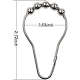 Darrahopens Home & Garden > Bathroom Accessories > Shower Accessories Stainless Steel Shower Rings, 12 Pieces Shower Curtain Hooks Small S Hooks For Bathroom Shower ROd (Silver)