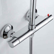 Darrahopens Home & Garden > Bathroom Accessories > Shower Accessories Thermostatic Shower Mixer 2 Outlets High and Low Anti-Scald Mixer Tap in Chrome Brass for Bathroom Bathtub In Australia - Darrahopens