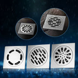 Darrahopens Home & Garden > Bathroom Accessories > Shower Accessories Thick Stainless Steel Floor Drain Anti-odor Square Shower Drain for Bathroom 100 100mm (Style : 3)