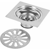 Darrahopens Home & Garden > Bathroom Accessories > Shower Accessories Thick Stainless Steel Floor Drain Anti-odor Square Shower Drain for Bathroom 100 100mm (Style : 3)