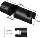 Darrahopens Home & Garden > Bathroom Accessories > Shower Accessories Universal slide piece, 25 mm Shower Rod Fit hand shower holder, ABS material, G1/2 Thread, 360 Degree Rotation, Matte Black/Chrome Finish Options In Australia - Darrahopens
