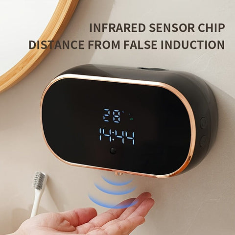 Darrahopens Home & Garden > Bathroom Accessories > Shower Accessories Upgraded Infrared Sensing, Extra-Large Battery for Extended Usage, Three-Level Foam Volume Adjustment, Ultra-Fine Foam Hand Soap Dispenser（black）