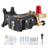 Darrahopens Home & Garden > Bathroom Accessories > Shower Accessories VEVOR Pressure Washer Pump, 1" Shaft Horizontal Triplex Plunger, 4000 PSI, 4.0GPM, Replacement Power Washer Pumps Kit with Hardware, Compatible with Simpson MorFlex 40224, 40225, 40226, Santoprene