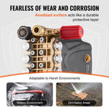 Darrahopens Home & Garden > Bathroom Accessories > Shower Accessories VEVOR Pressure Washer Pump, 1" Shaft Horizontal Triplex Plunger, 4000 PSI, 4.0GPM, Replacement Power Washer Pumps Kit with Hardware, Compatible with Simpson MorFlex 40224, 40225, 40226, Santoprene