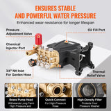 Darrahopens Home & Garden > Bathroom Accessories > Shower Accessories VEVOR Pressure Washer Pump, 1" Shaft Horizontal Triplex Plunger, 4000 PSI, 4.0GPM, Replacement Power Washer Pumps Kit with Hardware, Compatible with Simpson MorFlex 40224, 40225, 40226, Santoprene