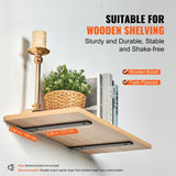 Darrahopens Home & Garden > Bathroom Accessories > Shower Accessories VEVOR Shelf Bracket, 21cmL x 10cmW x 4.5cmH 6 Pcs, Heavy Duty Floating Shelf Brackets, Brackets for Shelves, 5mm Thick Matte Black L Shelf Bracket,Steel Shelving Brackets with 72.6 kg Load Capacity