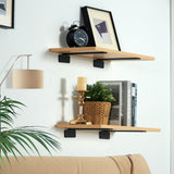 Darrahopens Home & Garden > Bathroom Accessories > Shower Accessories VEVOR Shelf Bracket, 21cmL x 10cmW x 4.5cmH 6 Pcs, Heavy Duty Floating Shelf Brackets, Brackets for Shelves, 5mm Thick Matte Black L Shelf Bracket,Steel Shelving Brackets with 72.6 kg Load Capacity