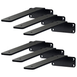 Darrahopens Home & Garden > Bathroom Accessories > Shower Accessories VEVOR Shelf Bracket, 21cmL x 10cmW x 4.5cmH 6 Pcs, Heavy Duty Floating Shelf Brackets, Brackets for Shelves, 5mm Thick Matte Black L Shelf Bracket,Steel Shelving Brackets with 72.6 kg Load Capacity