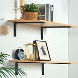 Darrahopens Home & Garden > Bathroom Accessories > Shower Accessories VEVOR Shelf Bracket, Heavy Duty Floating Shelf Brackets 25.6 x 15.5 cm, 4 Pcs Brackets for Shelves, 5mm Thick Matte Black L Shelf Bracket,Steel Shelving Brackets with 72.6 kg Load Capacity