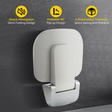 Darrahopens Home & Garden > Bathroom Accessories > Shower Accessories Wall Mounted Folding Shower Seat 440 lbs Load-Bearing – ABS Material Bathroom Stool with Stainless Steel Frame, Foldable 90° for Sauna, Hospital, Home Use (White)