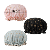Darrahopens Home & Garden > Bathroom Accessories > Shower Accessories Waterproof Shower Caps for Women, Double Layered, 3-Pack