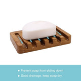 Darrahopens Home & Garden > Bathroom Accessories > Shower Accessories Wooden Soap Dish 2pcs, Soap Holder Teak, Bathroom Kitchen Shower Soap Container Compatible with Razor and Sponge