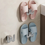 Darrahopens Home & Garden > Bathroom Accessories > Toilet & Bidet Accessories 2-Pack Gun Gray No-Drill Slipper Rack, Space-Saving Wall Storage, Ideal for Dry & Tidy Bathrooms