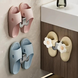 Darrahopens Home & Garden > Bathroom Accessories > Toilet & Bidet Accessories 2-Pack Gun Gray No-Drill Slipper Rack, Space-Saving Wall Storage, Ideal for Dry & Tidy Bathrooms