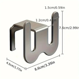Darrahopens Home & Garden > Bathroom Accessories > Toilet & Bidet Accessories 2-Pack Gun Gray No-Drill Slipper Rack, Space-Saving Wall Storage, Ideal for Dry & Tidy Bathrooms