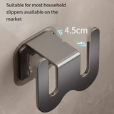 Darrahopens Home & Garden > Bathroom Accessories > Toilet & Bidet Accessories 2-Pack Gun Gray No-Drill Slipper Rack, Space-Saving Wall Storage, Ideal for Dry & Tidy Bathrooms