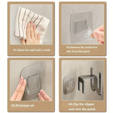 Darrahopens Home & Garden > Bathroom Accessories > Toilet & Bidet Accessories 2-Pack Gun Gray No-Drill Slipper Rack, Space-Saving Wall Storage, Ideal for Dry & Tidy Bathrooms