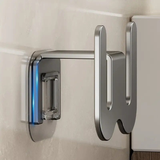 Darrahopens Home & Garden > Bathroom Accessories > Toilet & Bidet Accessories 2-Pack Gun Gray No-Drill Slipper Rack, Space-Saving Wall Storage, Ideal for Dry & Tidy Bathrooms